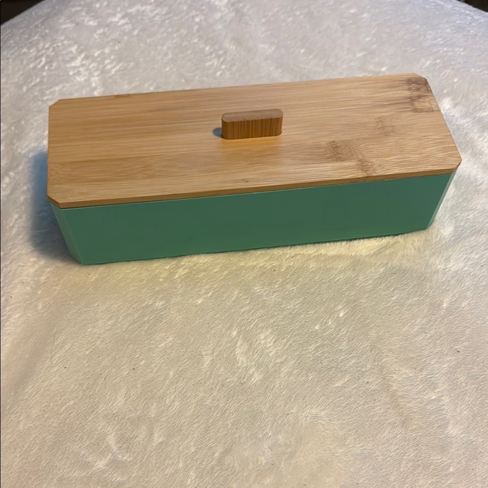 Teal and Bamboo box
